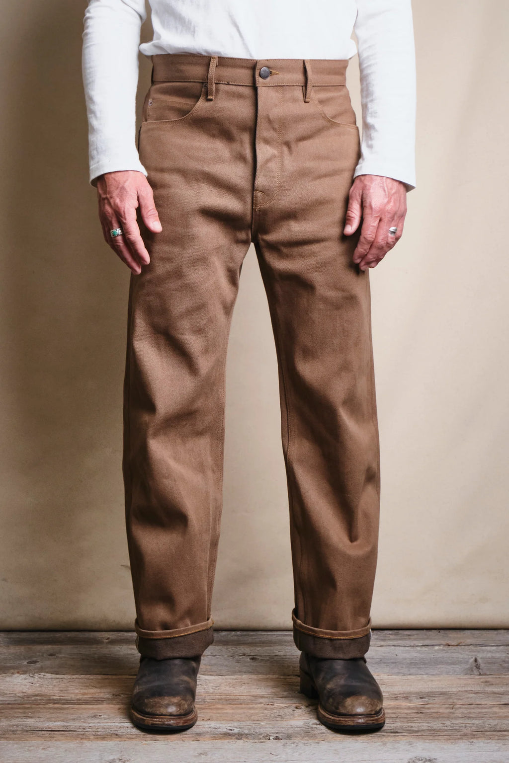 #PH-P3135735 Freenote Cloth Modesto in 15 oz. Brown Denim