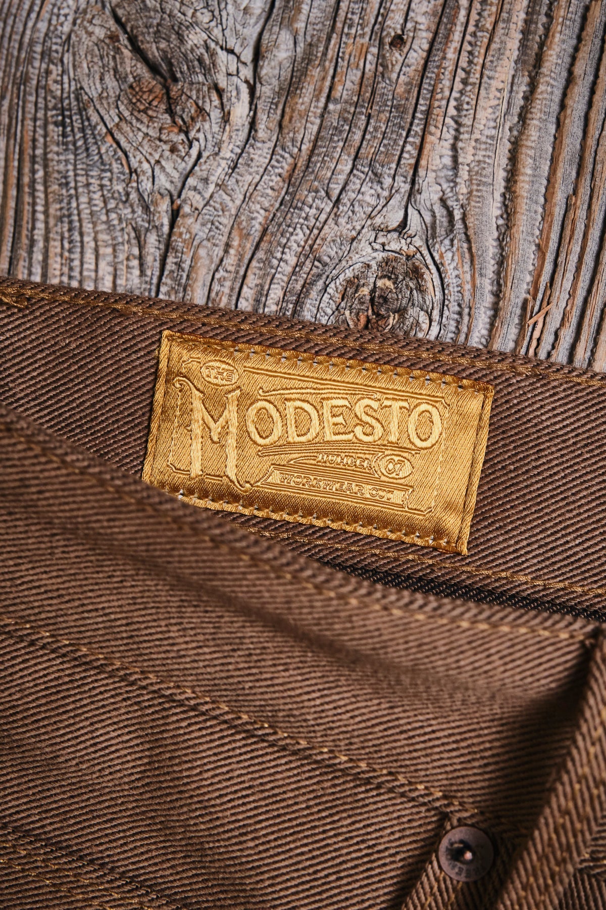 #PH-P3135735 Freenote Cloth Modesto in 15 oz. Brown Denim