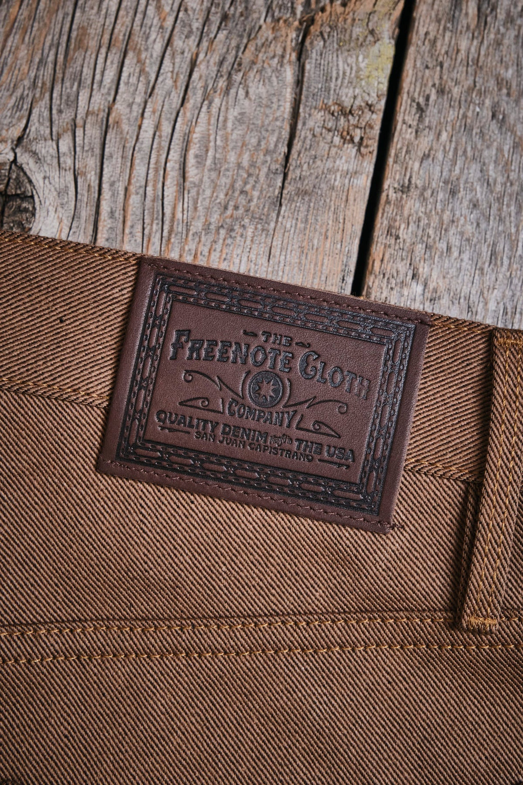 #PH-P3135735 Freenote Cloth Modesto in 15 oz. Brown Denim
