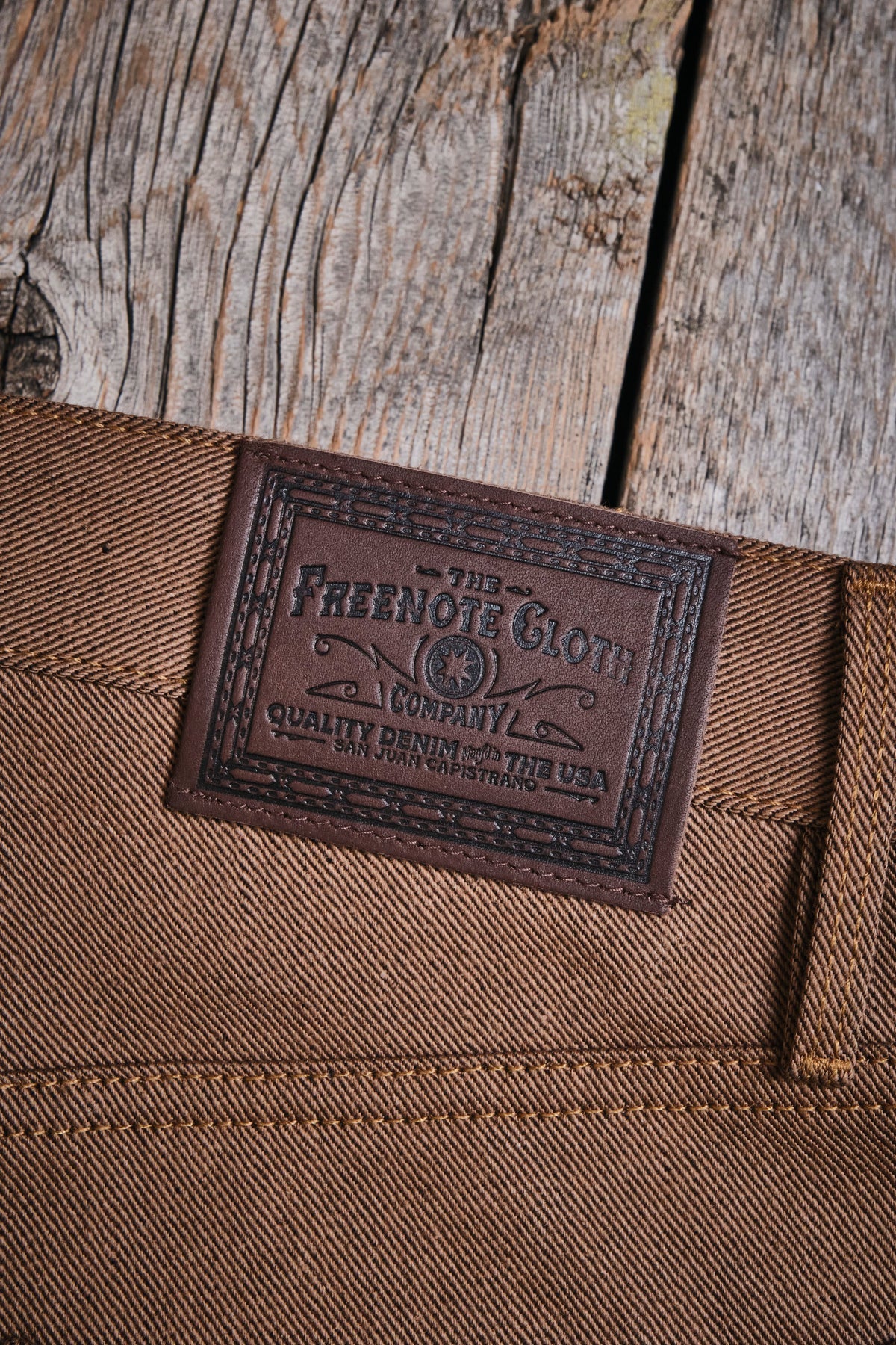#PH-P3135735 Freenote Cloth Modesto in 15 oz. Brown Denim