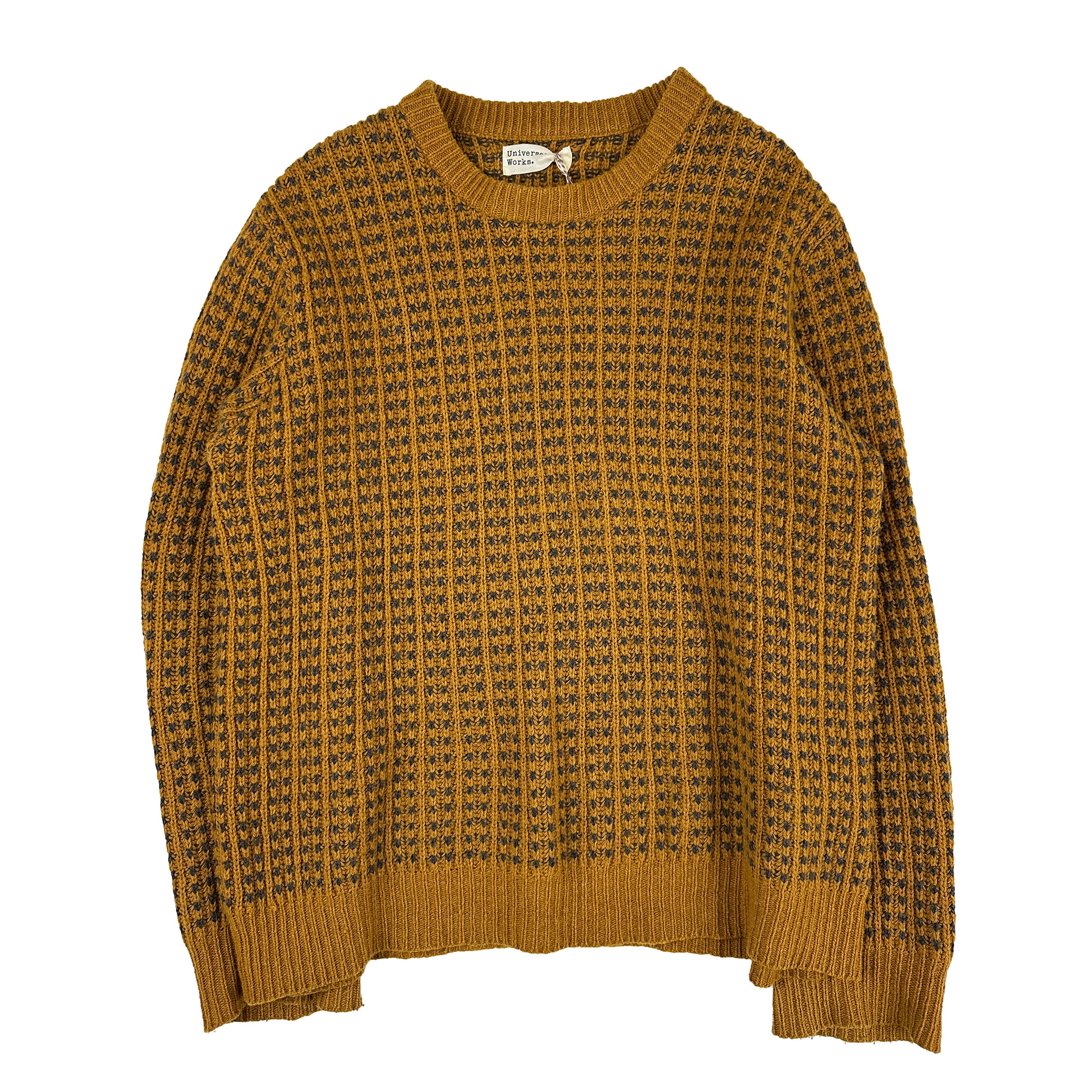 #PH-P10103M Universal Works Loose Crew in Cumin Wool