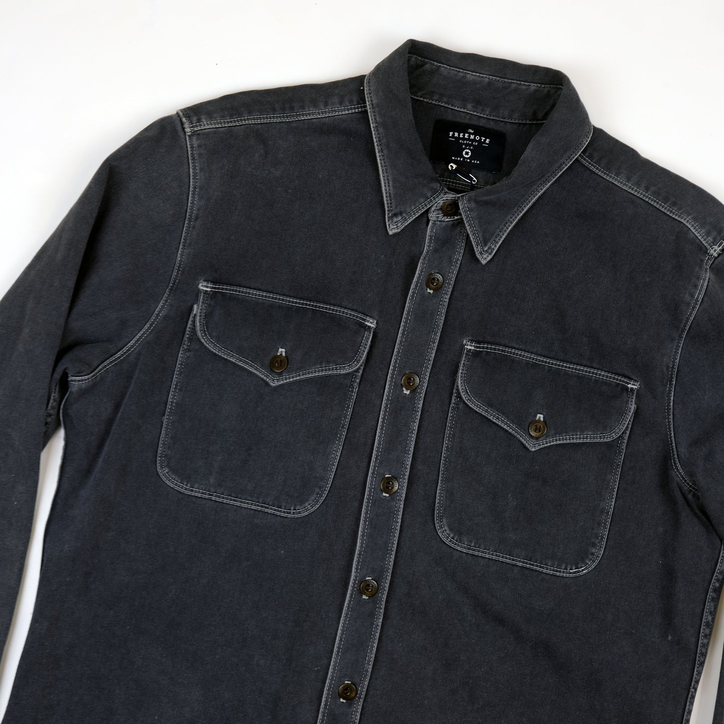 #PH-P1020L Freenote Cloth Utility Shirt in Charcoal, Size Large