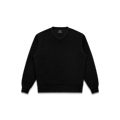 V-Neck Fleece Twill Crew in Black