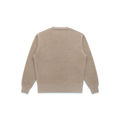 V-Neck Fleece Twill Crew in Dune