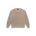 V-Neck Fleece Twill Crew in Dune
