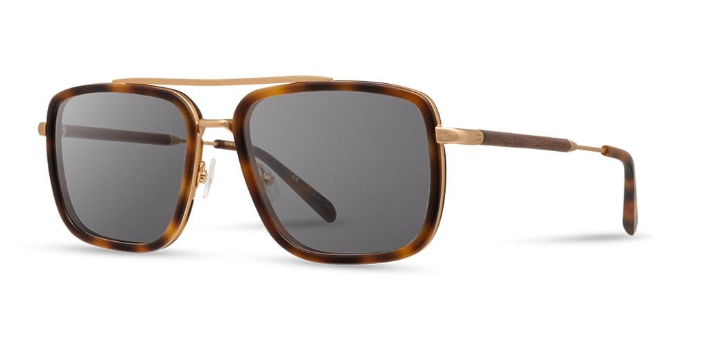 Grant in Matte Brindle & Matte Gold, Walnut & Grey Polarized
