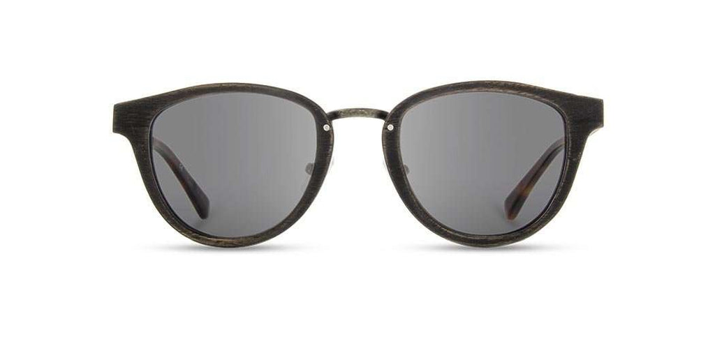 Ainsworth in Distressed Dark Walnut Antique Brass & Grey Polarized