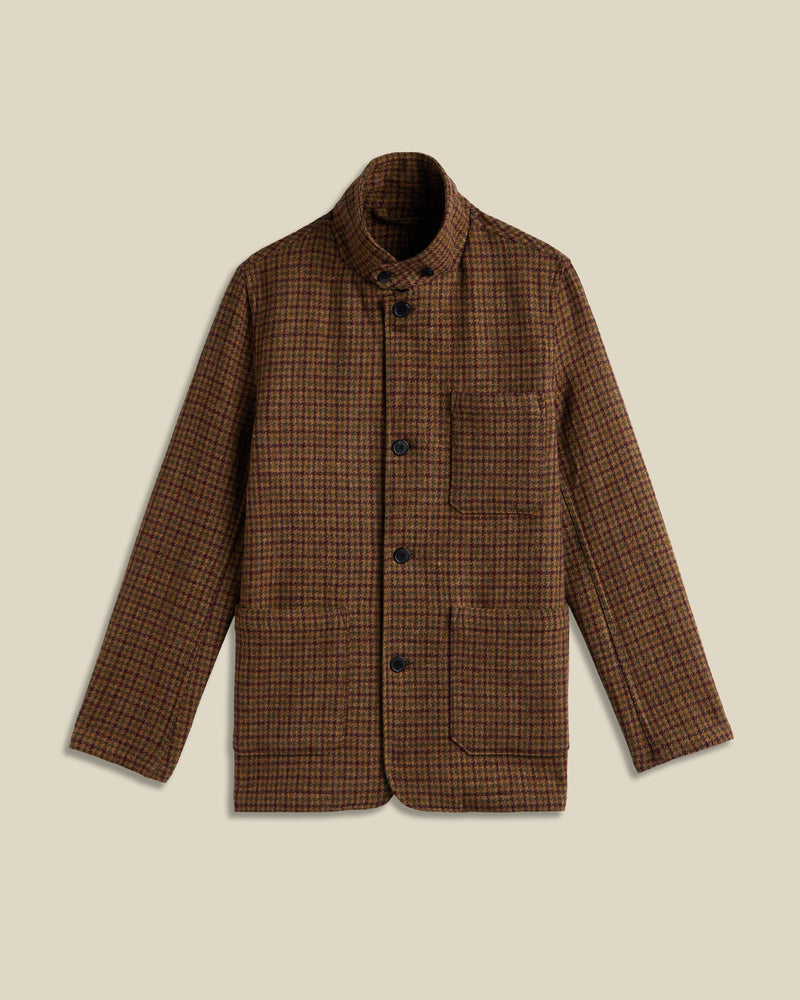 Working Blazer in Pied Poule Wool