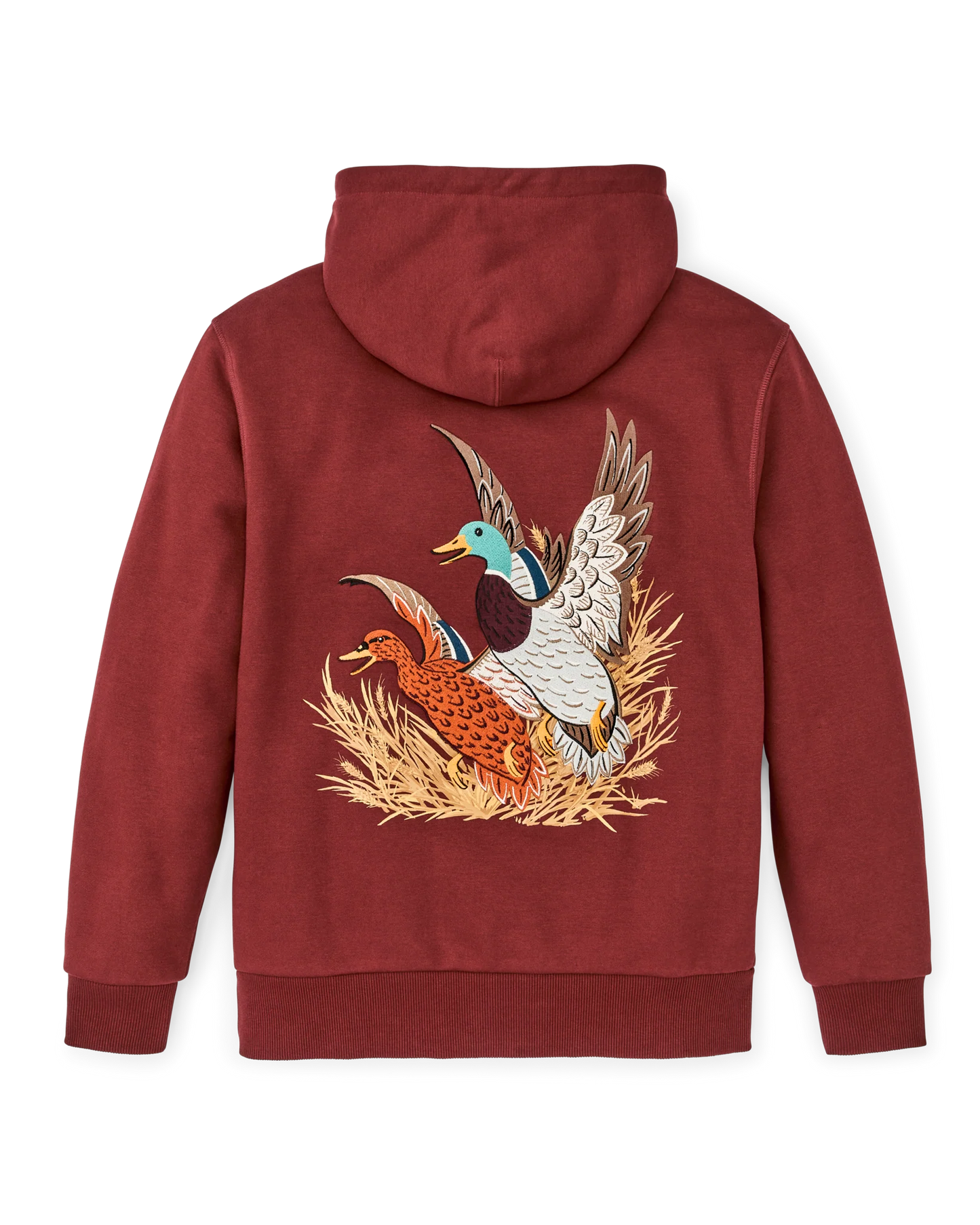 Prospector Embroidered Ducks Hoodie in Fired Brick