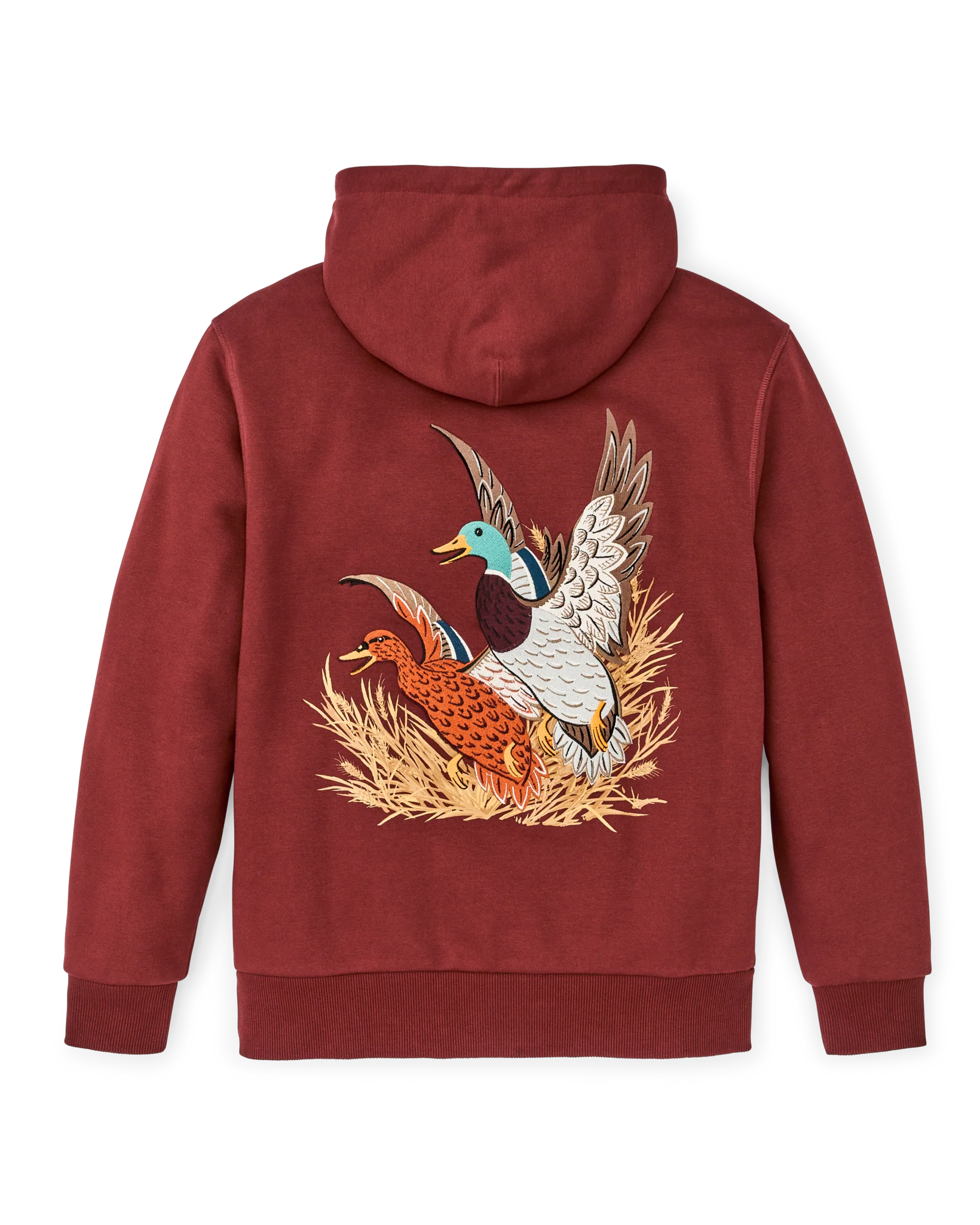 Prospector Embroidered Ducks Hoodie in Fired Brick
