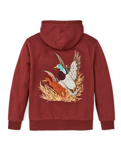 Prospector Embroidered Ducks Hoodie in Fired Brick