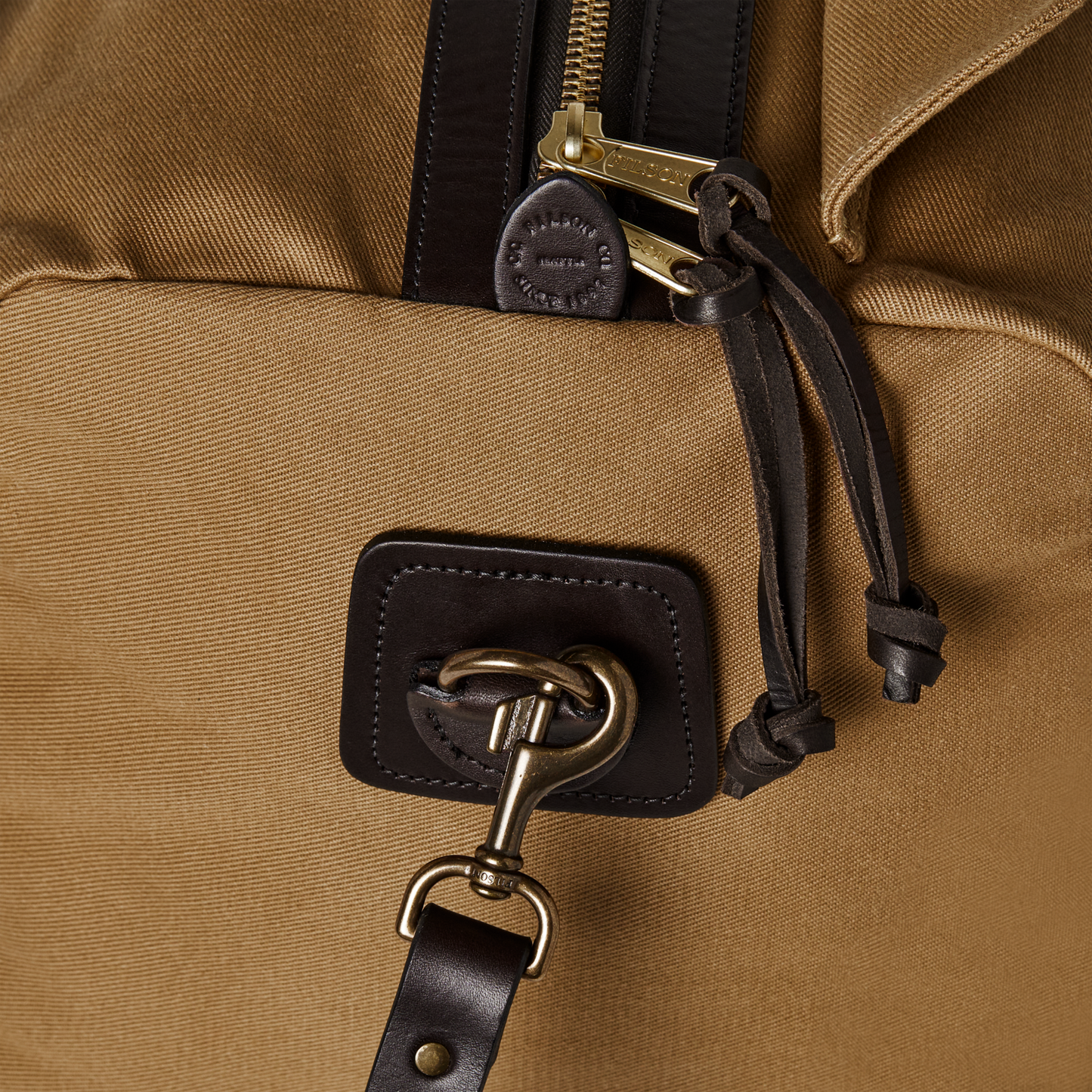 Medium Rugged Twill Duffle Bag in Tan