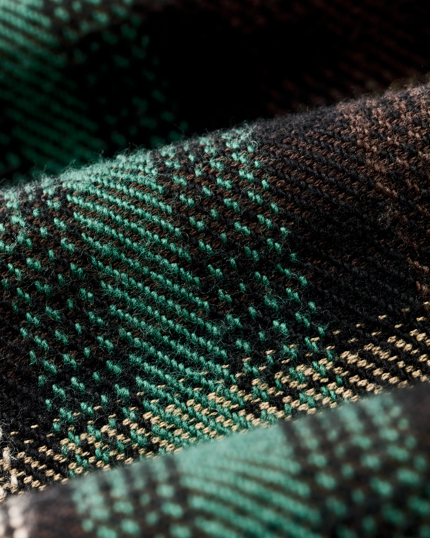 Vintage Flannel Work Shirt in Brown Cream Multiplaid