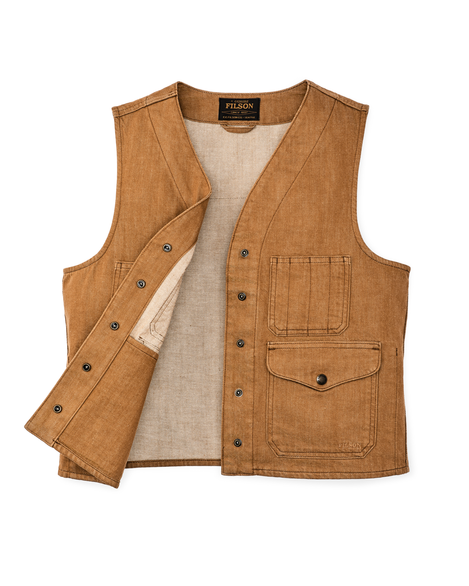 Archive Cruiser Vest in Harvest Tan
