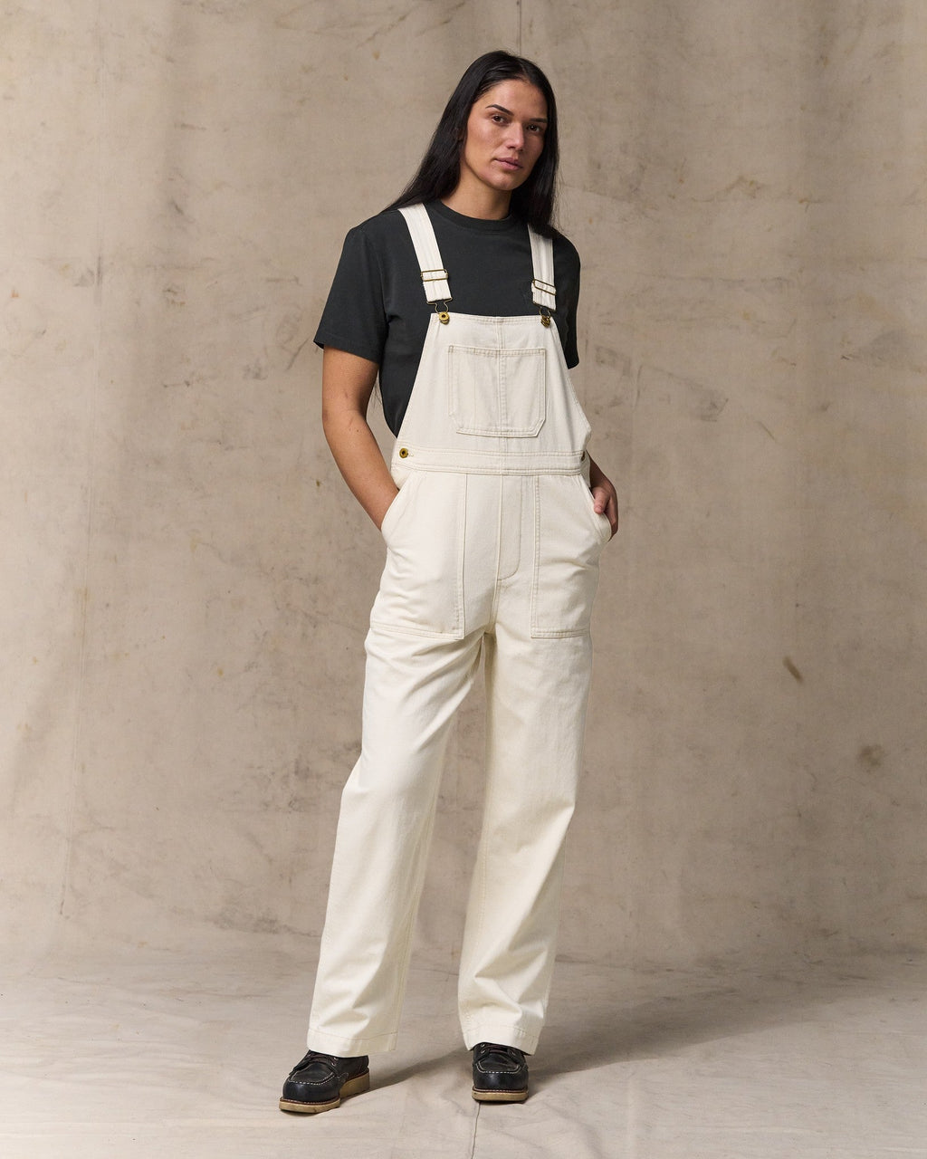Denim Overalls in Natural Seed