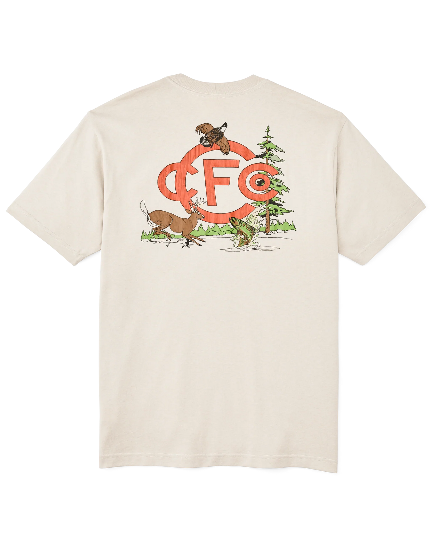 Frontier Sportsman Club Cliff Gray Graphic T-Shirt