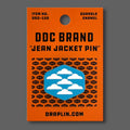 DDC-243 Cumulus Clouds Enamel Jean Jacket Pin