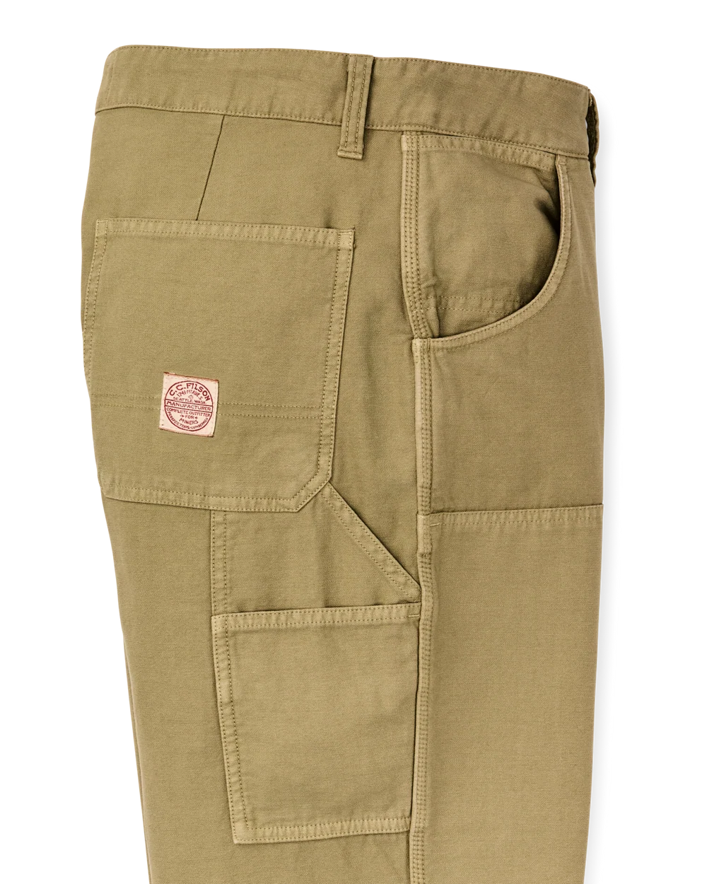 Reverse Sateen Double Front Pants in Antique Khaki