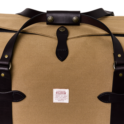 Medium Rugged Twill Duffle Bag in Tan