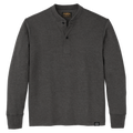 Waffle Knit Henley in Charcoal