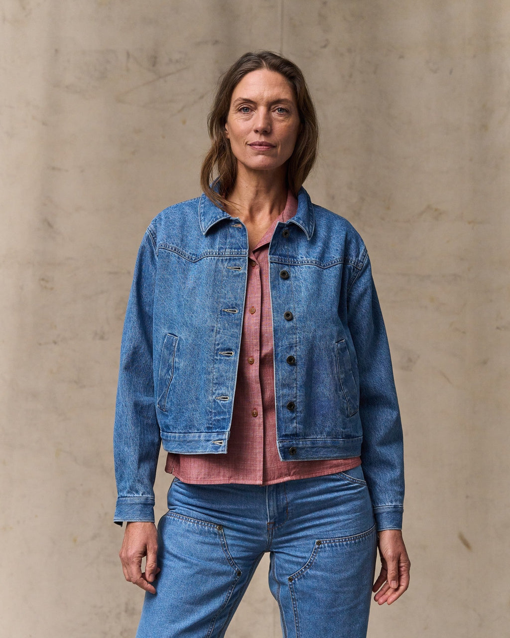 Western Denim Jacket in Light Indigo