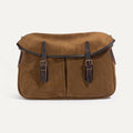 Medium Fisherman's Musette in Hazelnut Brown Suede