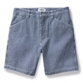 The Camp Short in Indigo Railroad Stripe Denim