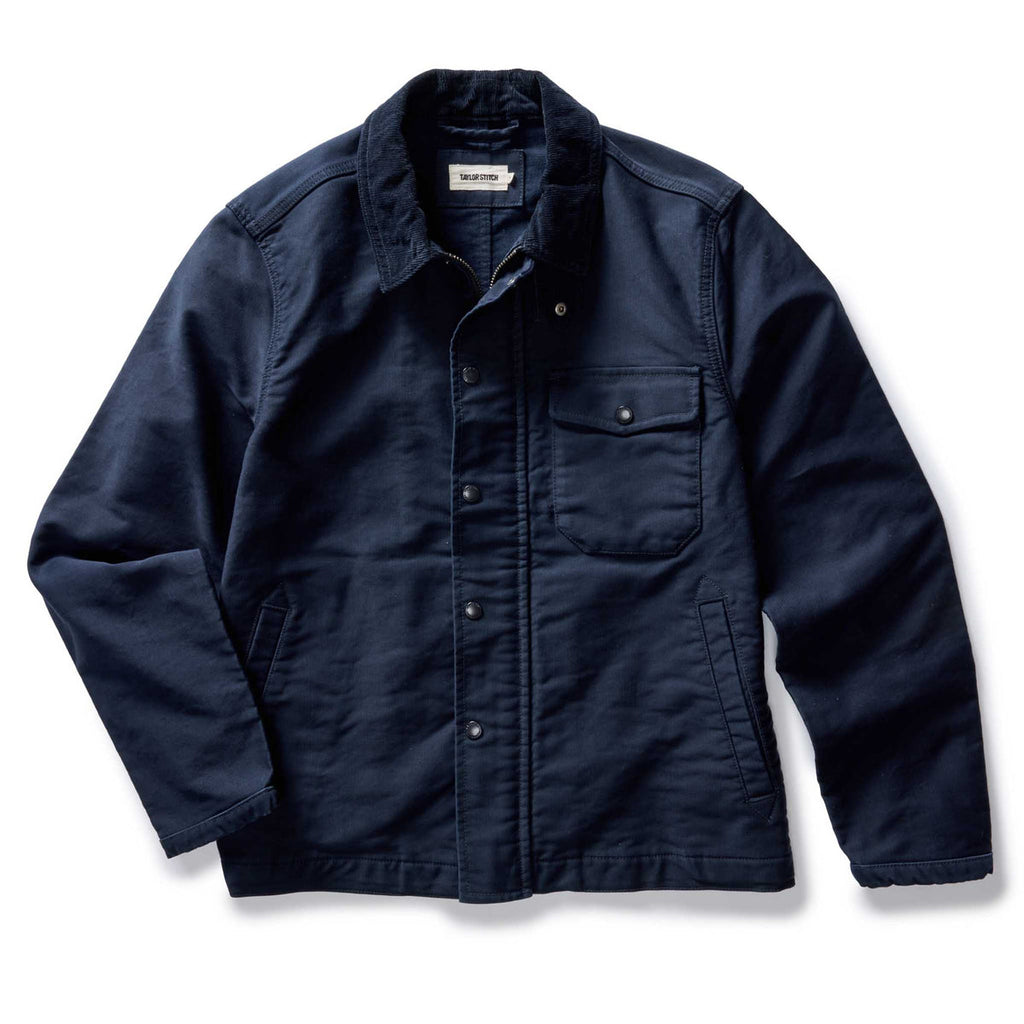 The Deck Jacket in Dark Navy Bedford Cord