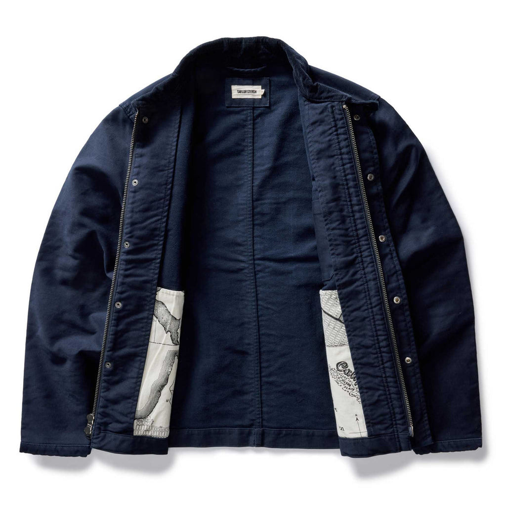 The Deck Jacket in Dark Navy Bedford Cord