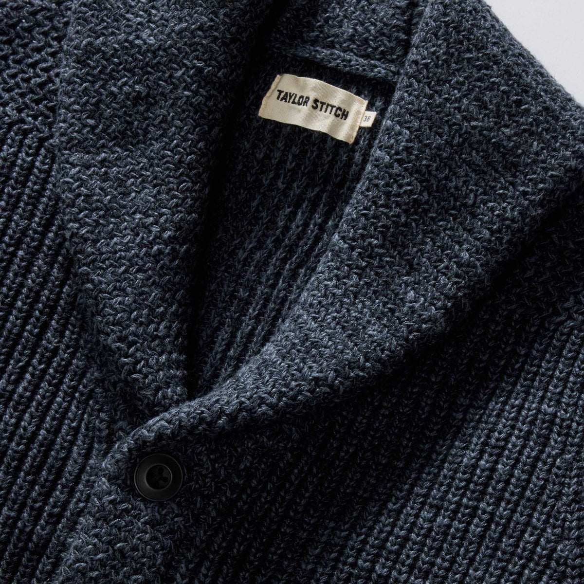 The Mariner Shawl Cardigan in Ink Slub
