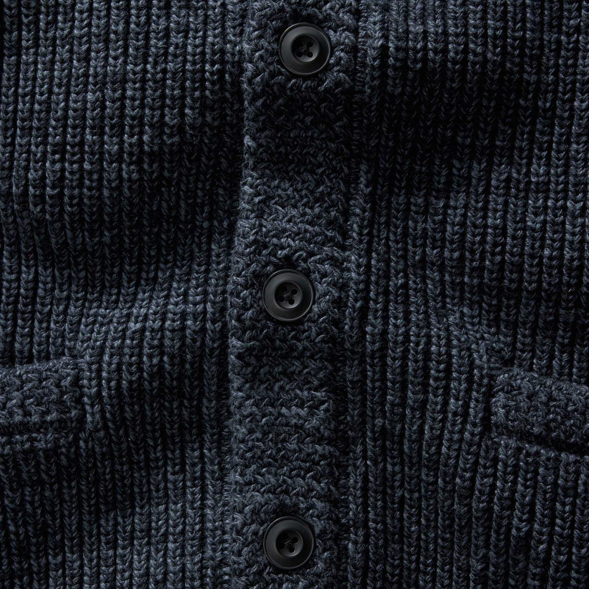 The Mariner Shawl Cardigan in Ink Slub