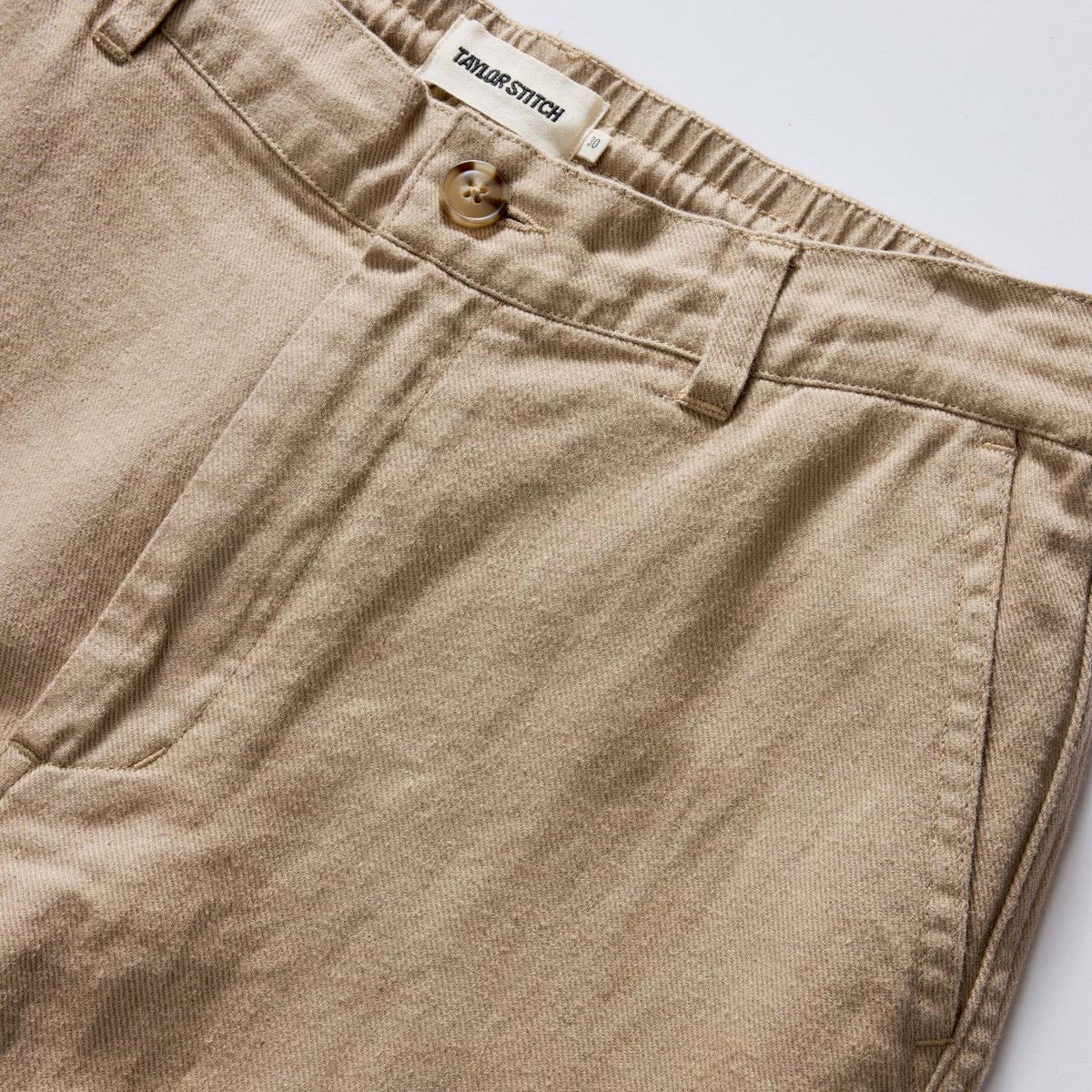 The Carmel Pant in Heather Khaki Cotton Linen