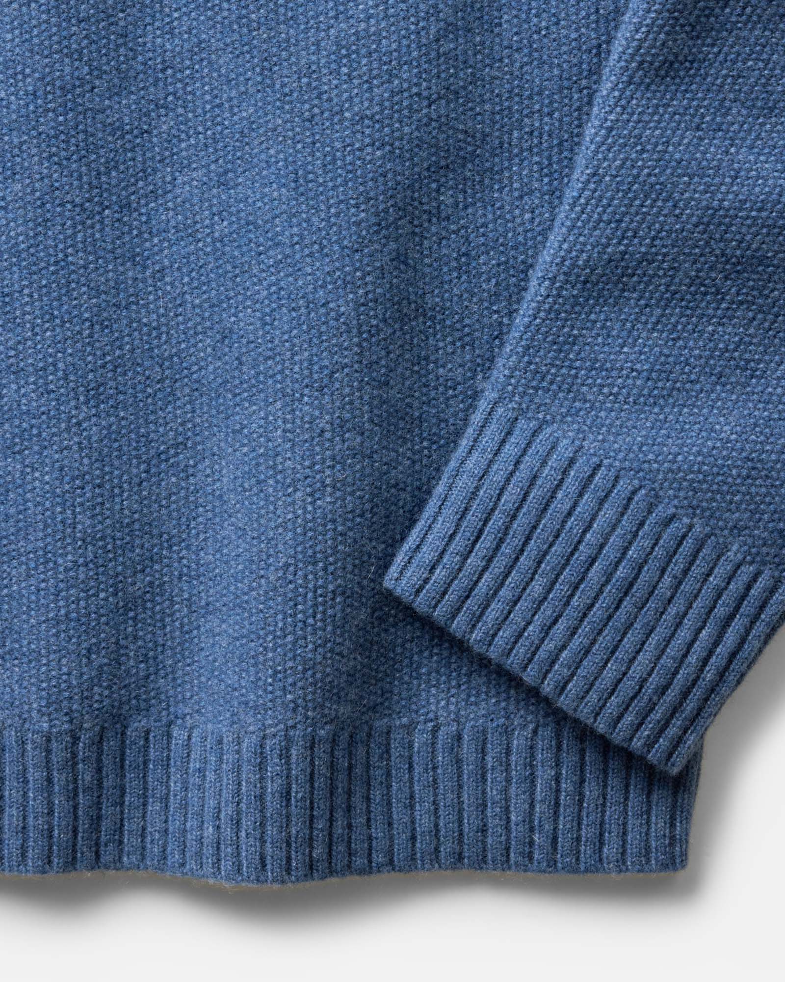 The Newton Sweater Polo in Heather Clear Blue