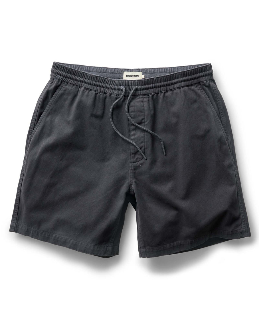 The Apres Short in Organic Faded Black Foundation Twill