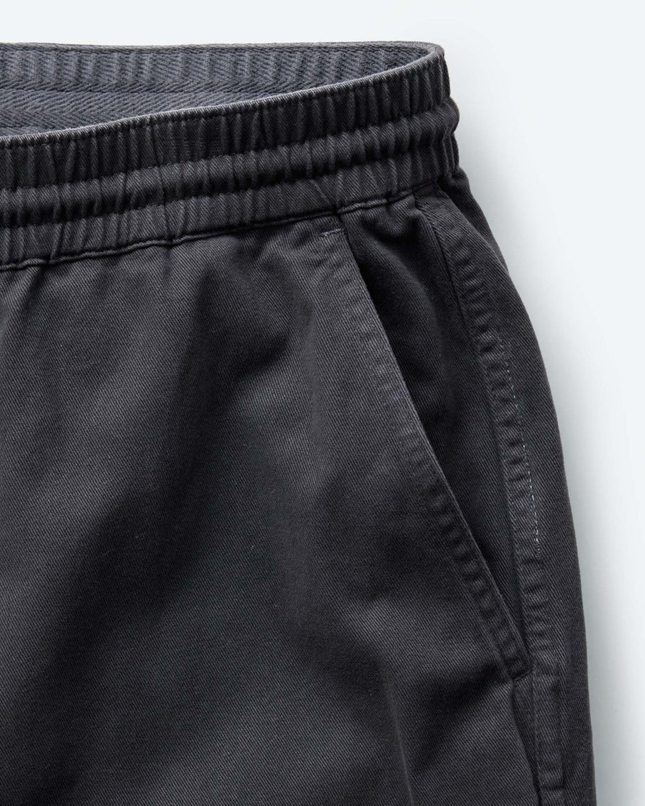 The Apres Short in Organic Faded Black Foundation Twill