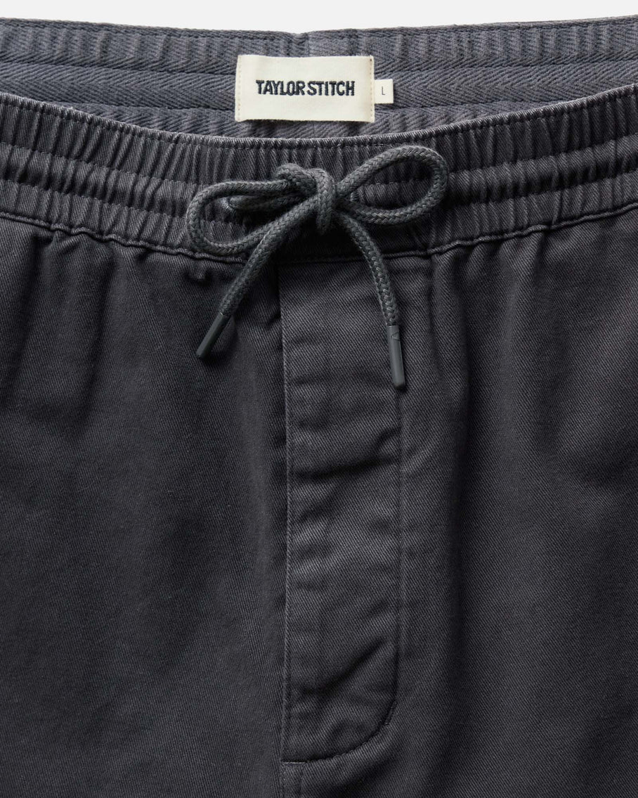 The Apres Short in Organic Faded Black Foundation Twill