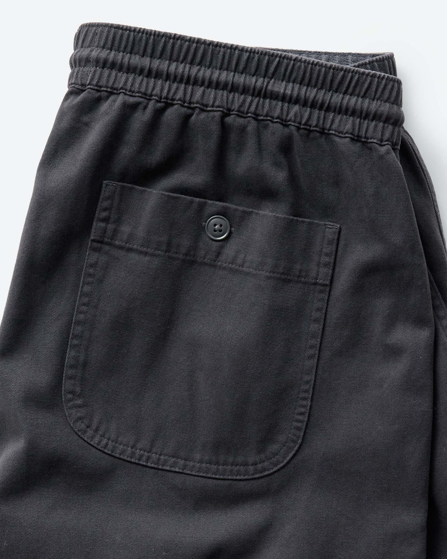 The Apres Short in Organic Faded Black Foundation Twill
