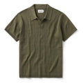 The Valencia Sweater Polo in Heather Cilantro Rib