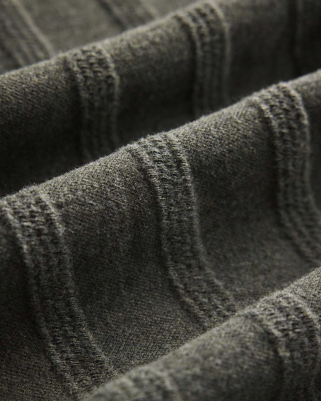 The Short Sleeve California in Heather Olive Pointelle Stripe