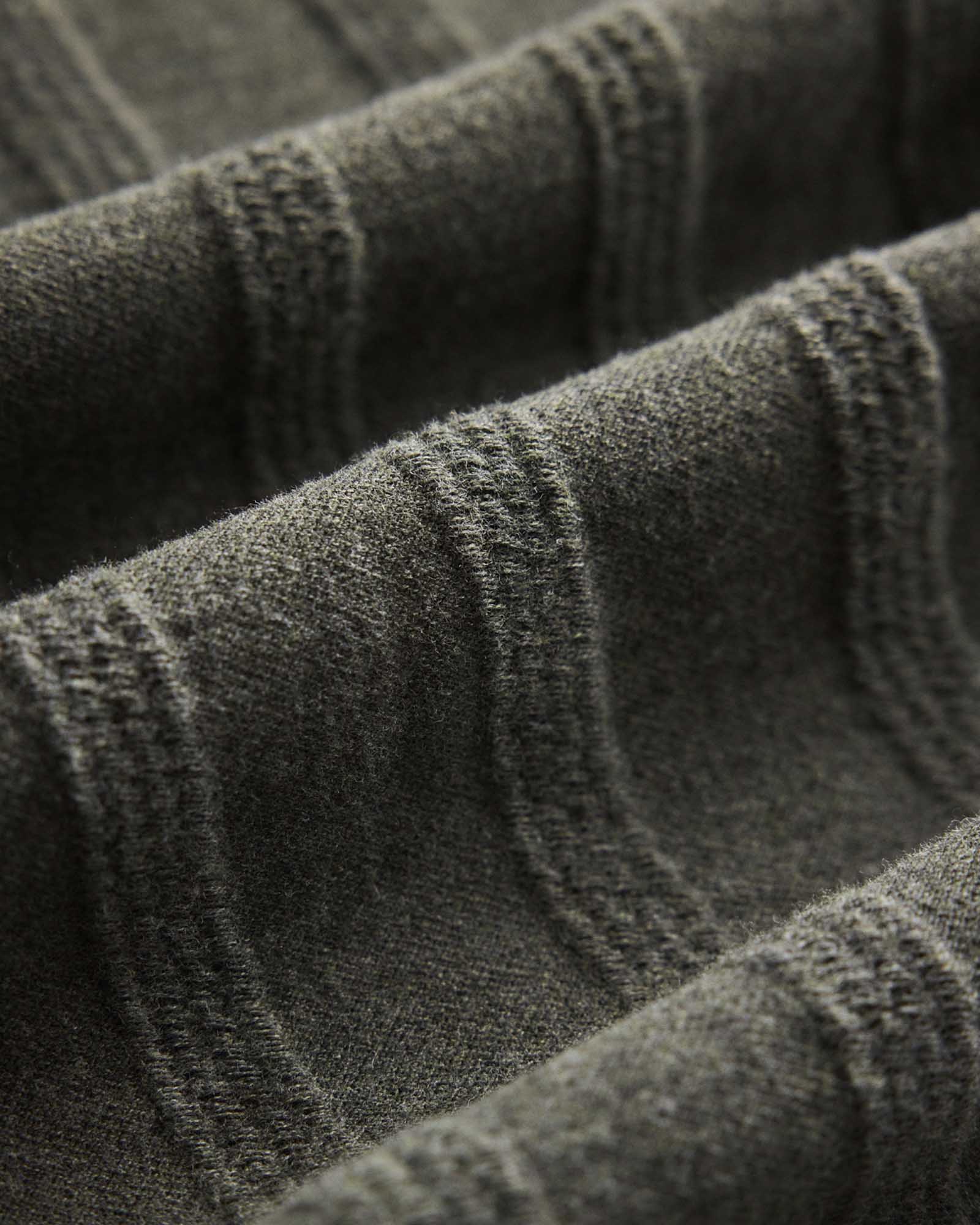 The Short Sleeve California in Heather Olive Pointelle Stripe