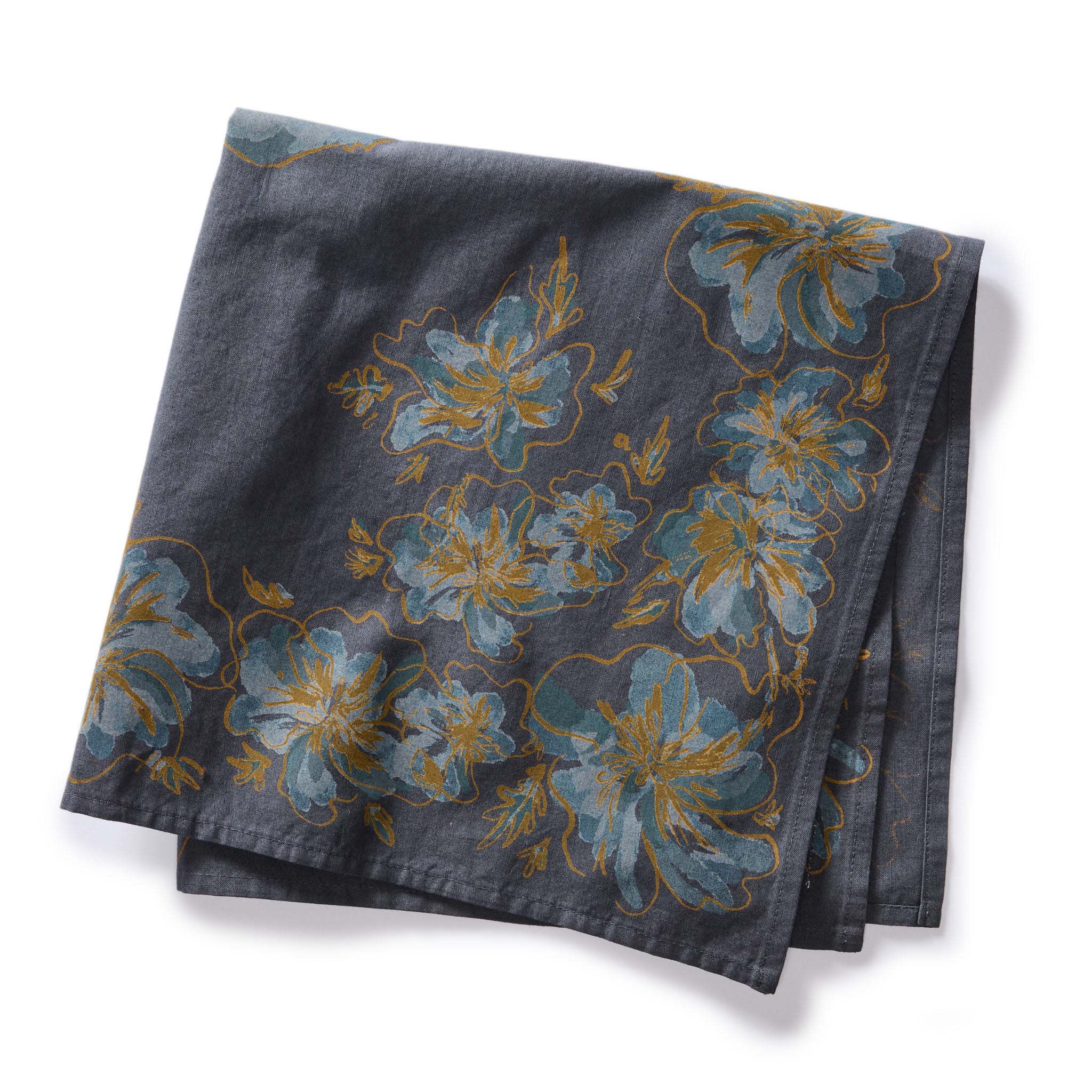 The Bandana in Dark Blue Floral