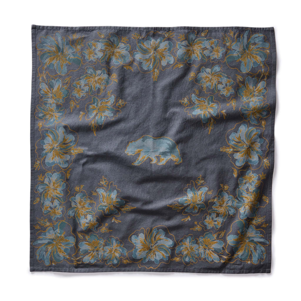 The Bandana in Dark Blue Floral