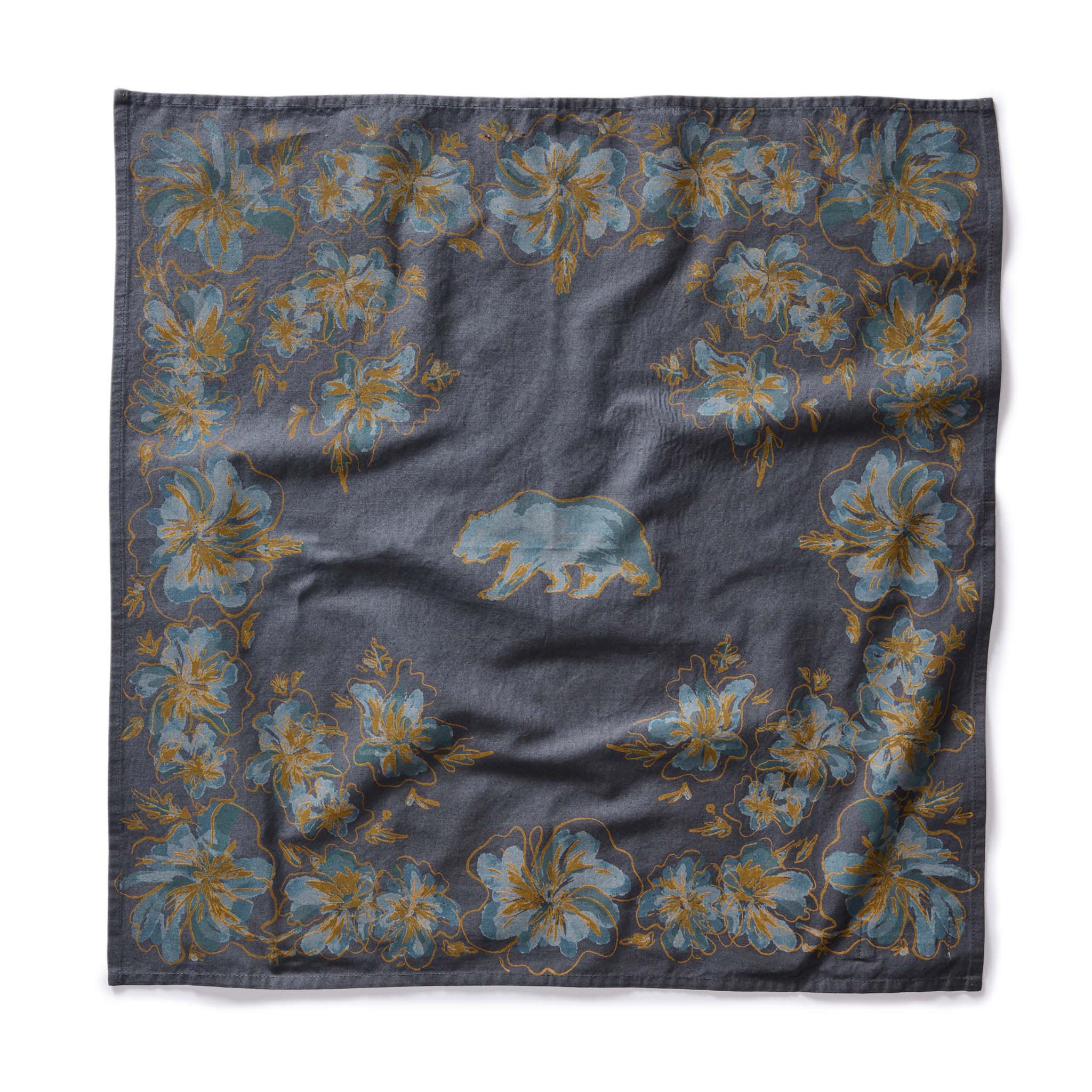 The Bandana in Dark Blue Floral