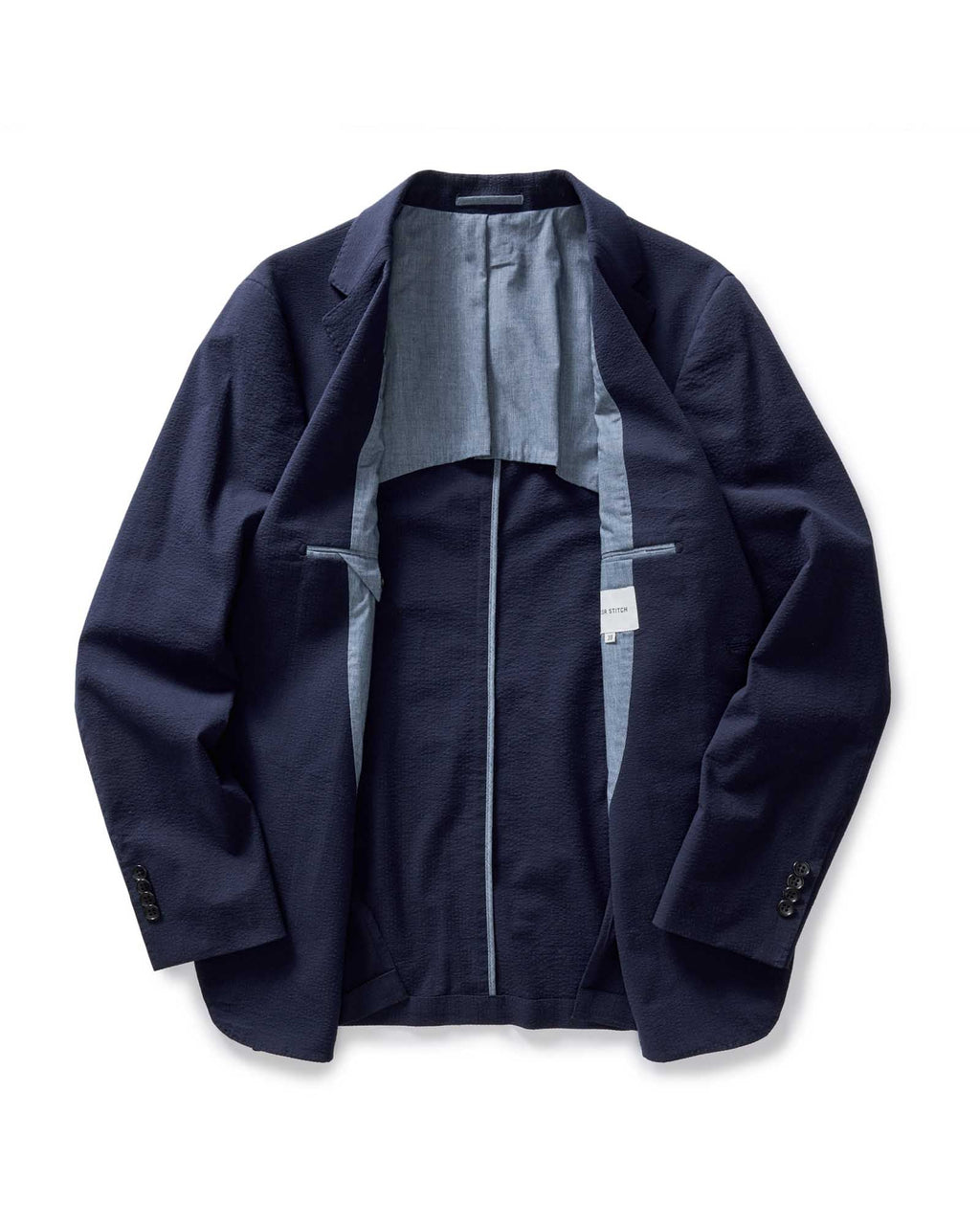 The Stevens Sportcoat in Navy Linen Seersucker