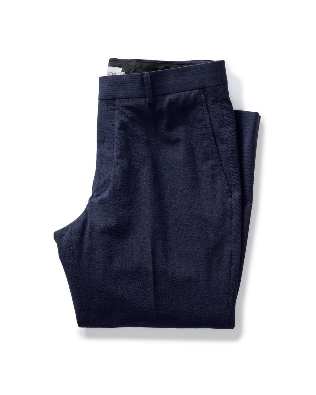 The Stevens Trouser in Navy Linen Seersucker