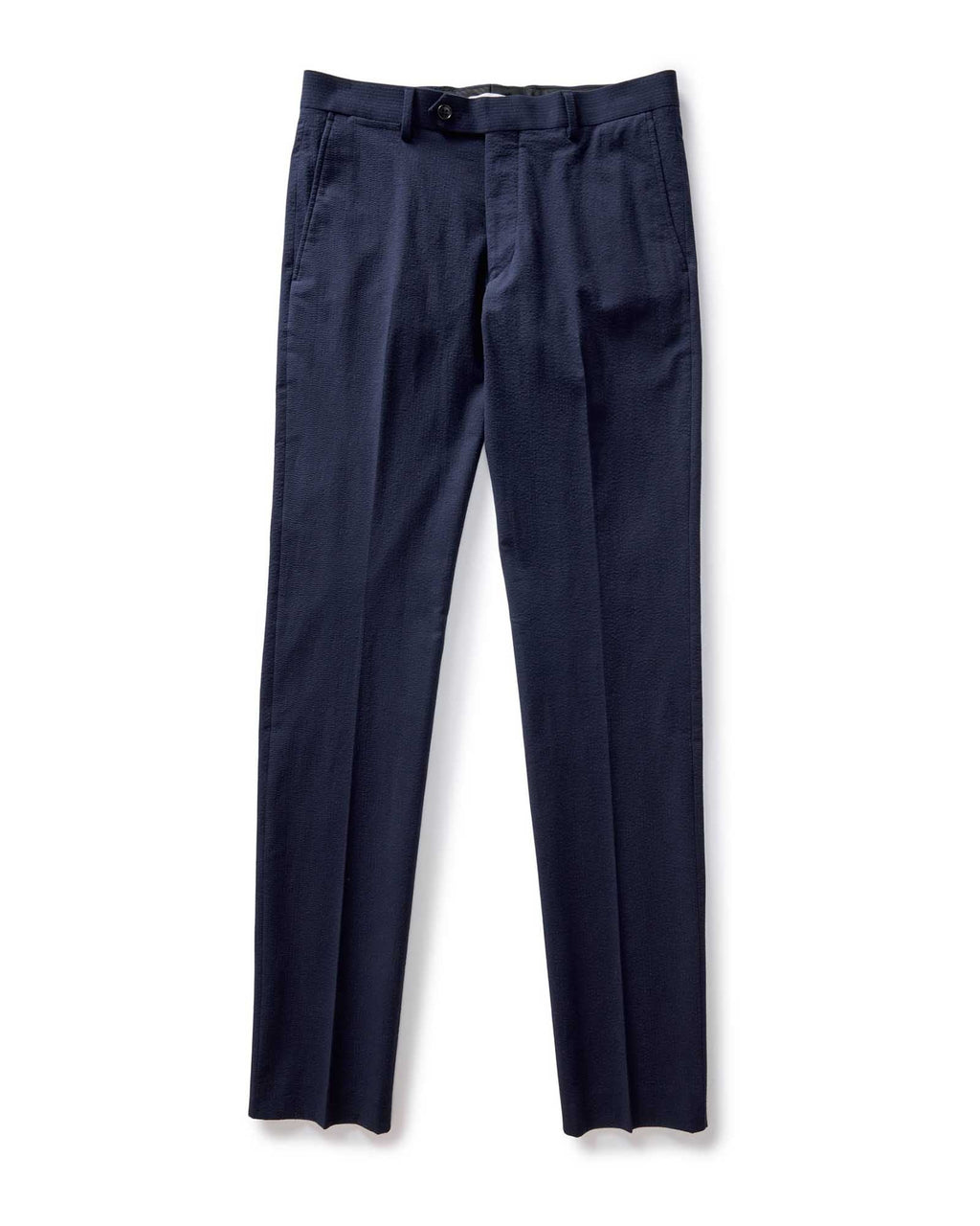 The Stevens Trouser in Navy Linen Seersucker