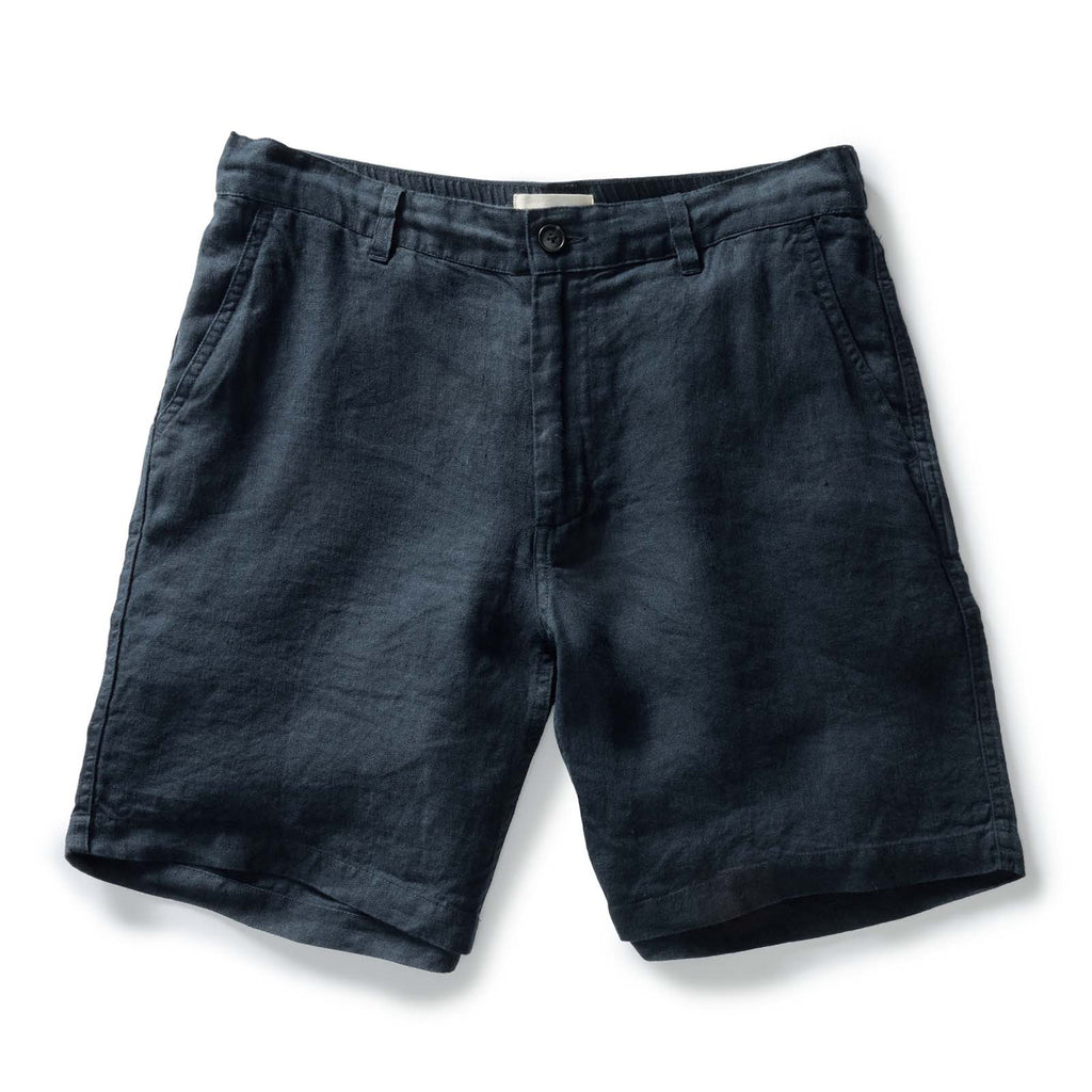 The Easy Short in Navy Linen