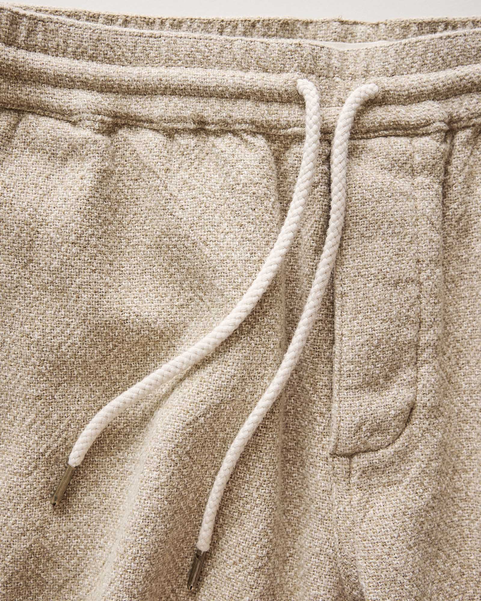 The Apres Short in Oat Linen Tweed