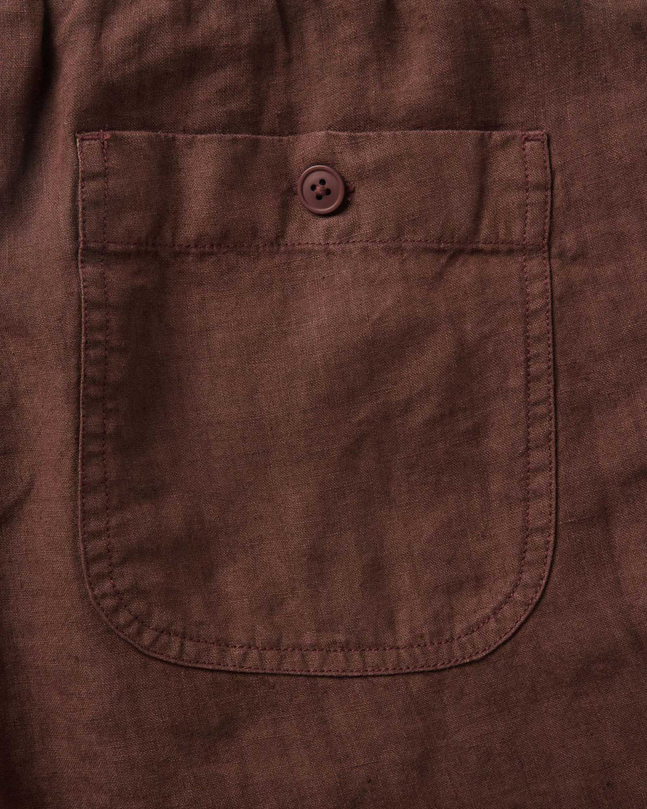 The Apres Short in Burgundy Hemp