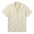 The Davis Shirt in Vintage White Embroidered Stripe